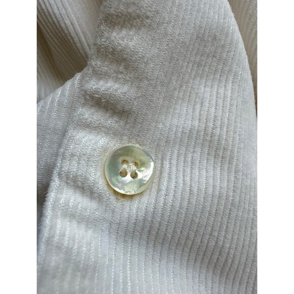 EDITIONS M.R Cream Corduroy Short Sleeve Shirt Size 38 Small - Picture 6 of 7